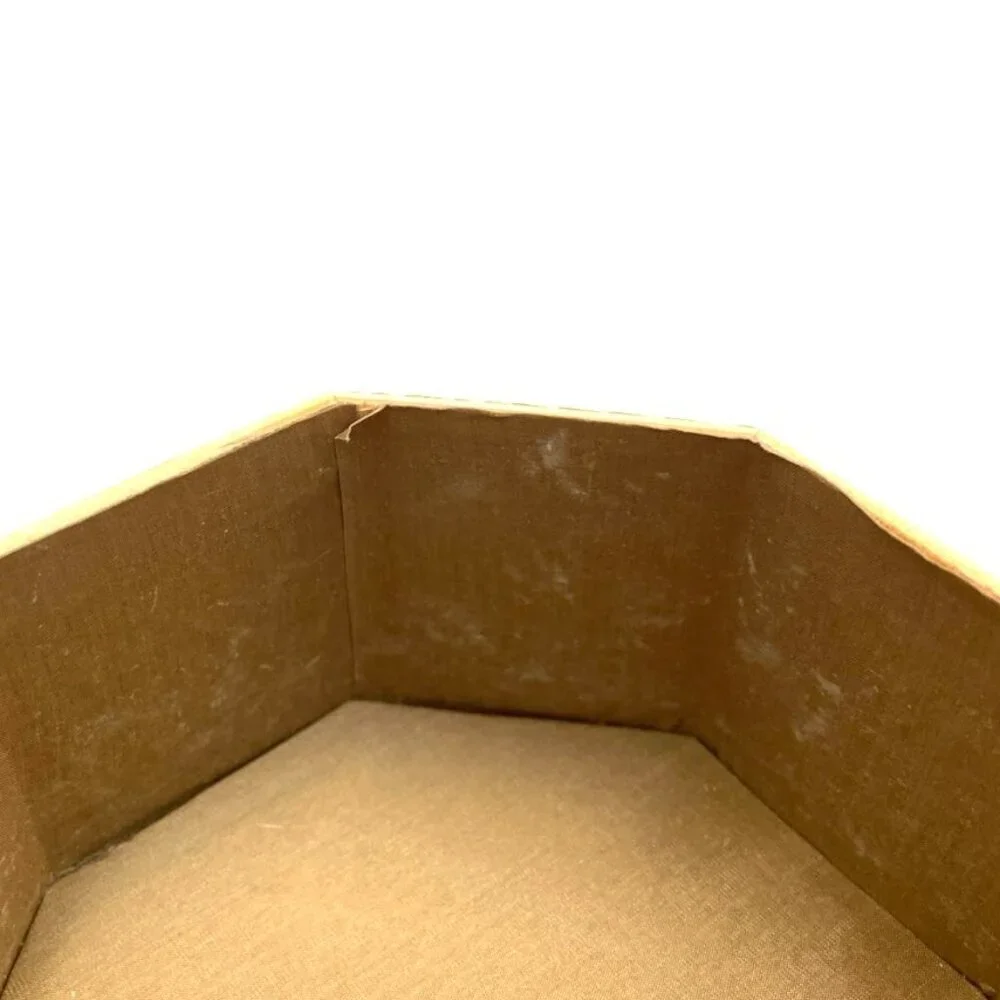 Vintage Octagonal Wooden‎ Trinket Storage Box Bunny Rabbit Easter Eggs